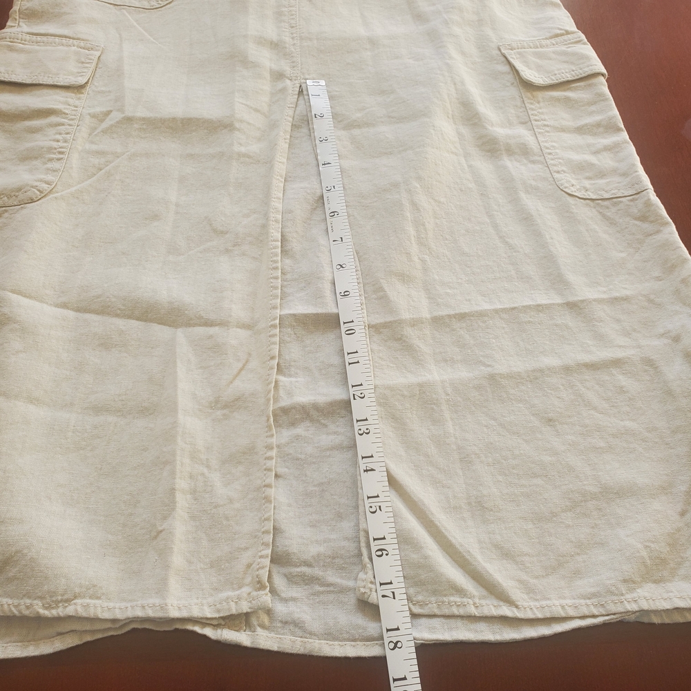 Max Studio Neutral Beige Cargo Maxi Skirt Size L - Picture 7 of 9